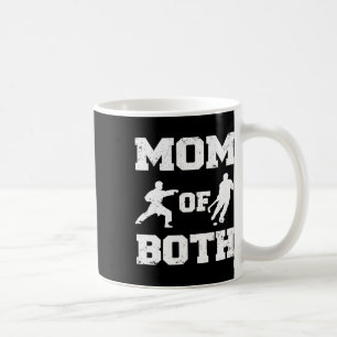 Mum Of Both Funny Hockey Karate Mum Coffee Mug