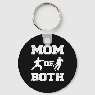 Mum Of Both Funny Hockey Karate Mum Key Ring