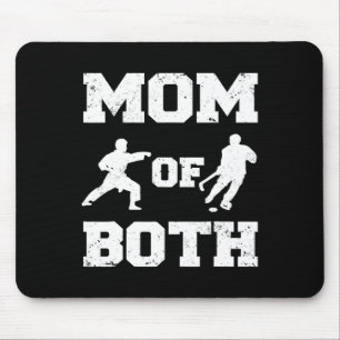 Mum Of Both Funny Hockey Karate Mum Mouse Pad