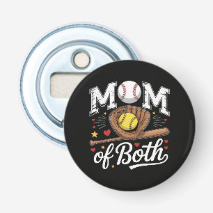 Mum of Both Game Day Baseball Softball Bottle Opener