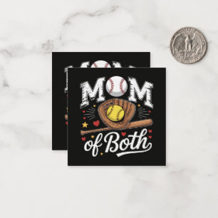 Mum of Both Game Day Baseball Softball Card