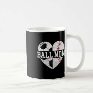 Mum Of Both Heart Soccer Sell Sports Mum Mother's Coffee Mug