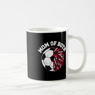 Mum Of Both Soccer Cheer Mum Funny Sports Mum  Coffee Mug