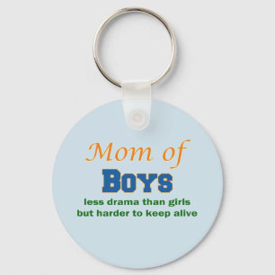 Mum of Boys Key Ring