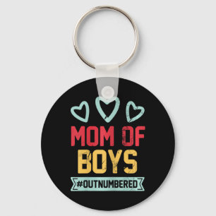 Mum Of Boys #outnumbered Mum Parents Funny Mothers Key Ring