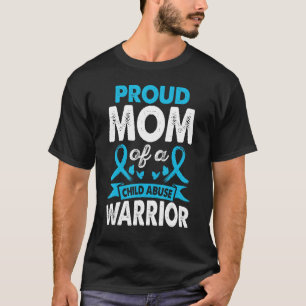 Mum Of Child Abuse Warrior Awareness Month Blue Ri T-Shirt