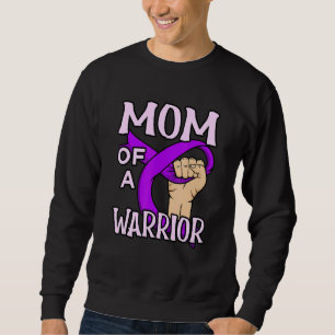 Mum Of Epilepsy Warrior Purple Ribbon Awareness Gr Sweatshirt