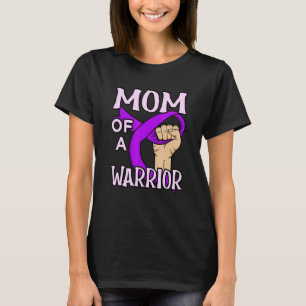 Mum Of Epilepsy Warrior Purple Ribbon Awareness Gr T-Shirt