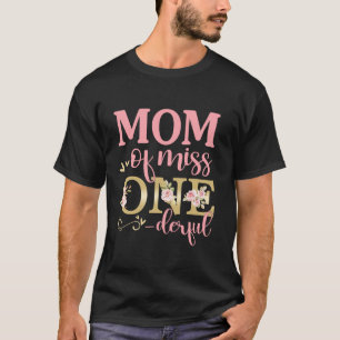 Mum of Little Miss Onederful 1st Birthday Family M T-Shirt