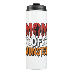 Mum of Monster Vintage Halloween Shirt Design_1 Thermal Tumbler