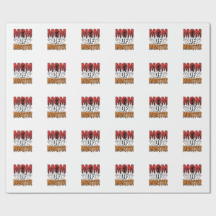 Mum of Monster Vintage Halloween Shirt Design_1 Wrapping Paper