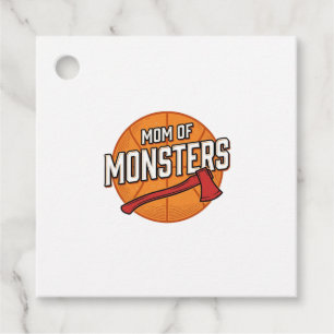 Mum of Monsters Vintage Basketball Mum Design_1 Favour Tags