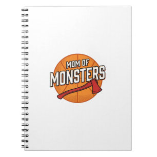 Mum of Monsters Vintage Basketball Mum Design_1 Notebook