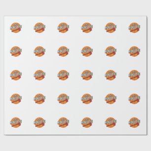 Mum of Monsters Vintage Basketball Mum Design_1 Wrapping Paper