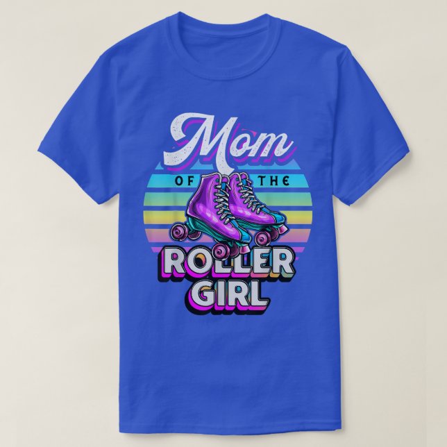 Mum of Roller Girl Roller Skating Birthday Matchin T-Shirt (Design Front)