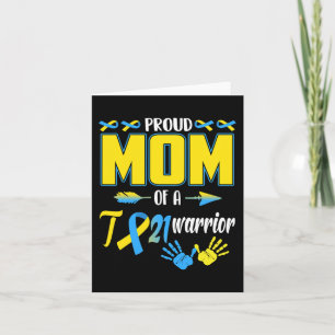 Mum Of T21 Warrior Down Syndrome Awareness Family Card
