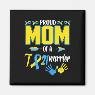 Mum Of T21 Warrior Down Syndrome Awareness Family Magnet