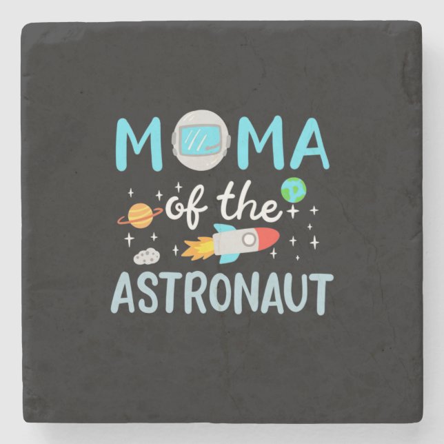Mum Of The Astronaut Stone Coaster (Front)