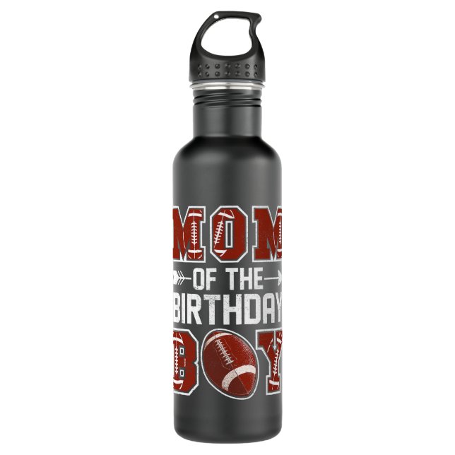 Mum Of The Birthday Boy American Football Mother M 710 Ml Water Bottle (Front)