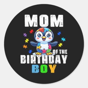 Mum Of The Birthday Boy By Classic Round Sticker