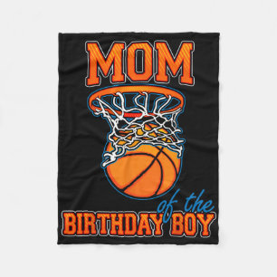 Mum Of The Birthday Boy Bysketbyll Birthday Family Fleece Blanket