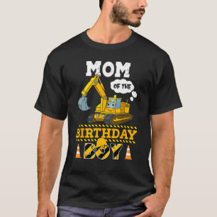 Mum Of The Birthday Boy Construction 1st Birthday  T-Shirt