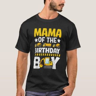 Mum Of The Birthday Boy Construction Theme Party M T-Shirt