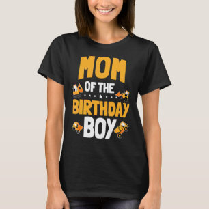 Mum Of The Birthday Boy Construction Worker Bday P T-Shirt
