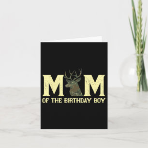 Mum Of The Birthday Boy Deer Hunter Camouflage Fla Card