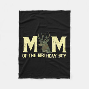 Mum Of The Birthday Boy Deer Hunter Camouflage Fla Fleece Blanket