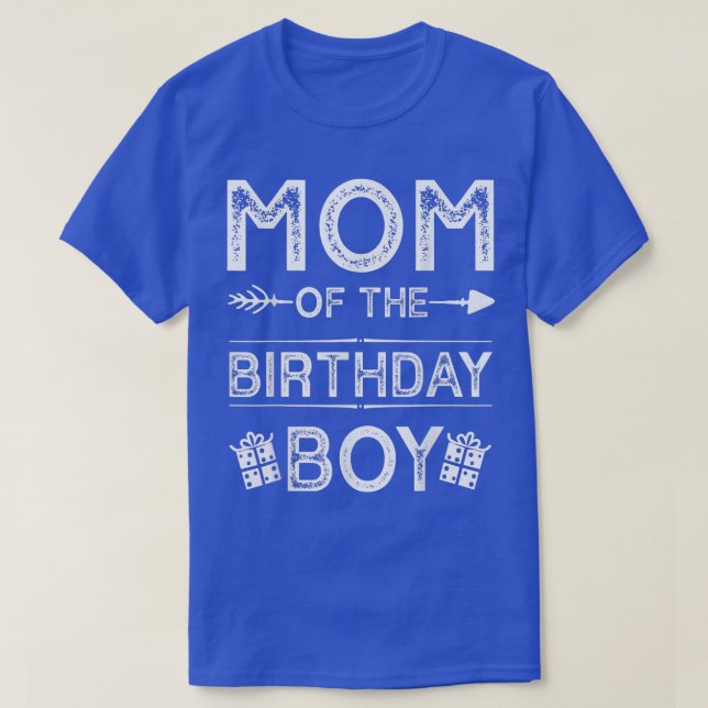 Mum Of The Birthday Boy Family Love Celebration  T-Shirt (Design Front)