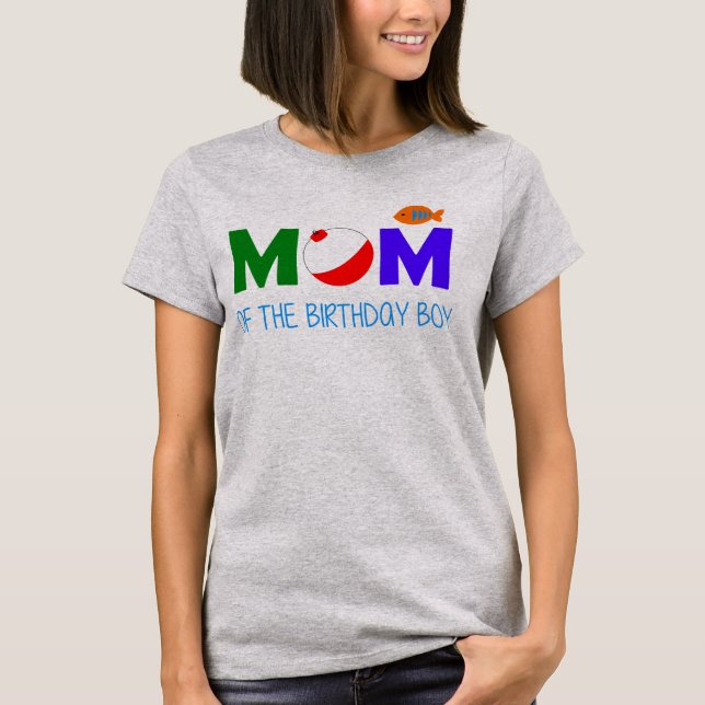 Mum of the birthday boy fish T-Shirt (Front)