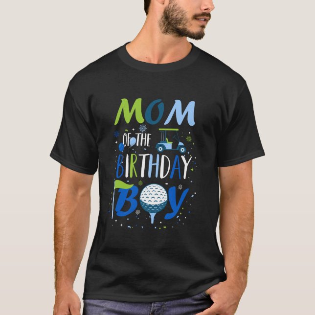 Mum of The Birthday Boy Hole in One Golf Sport Mat T-Shirt (Front)