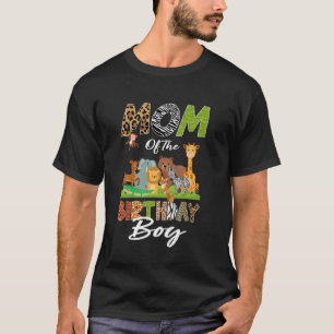Mum Of The Birthday Boy Jungle Safari Zoo Animals T-Shirt