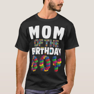 Mum of the Birthday Boy Matching Building Blocks B T-Shirt