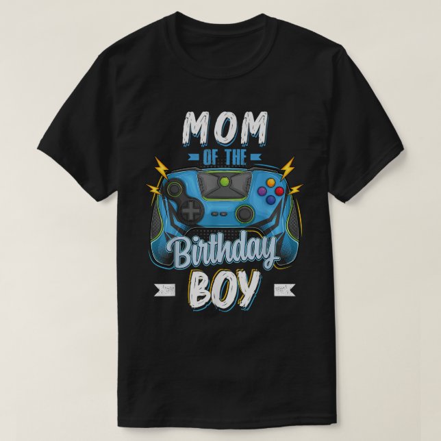 Mum of the Birthday Boy Matching family Video Game T-Shirt (Design Front)