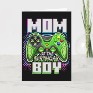 Mum Of The Birthday Boy Matching Video Game Birthd Card