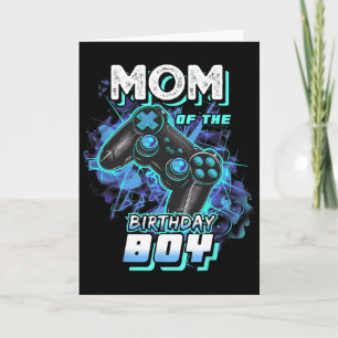 Mum Of The Birthday Boy Matching Video Game Birthd Card