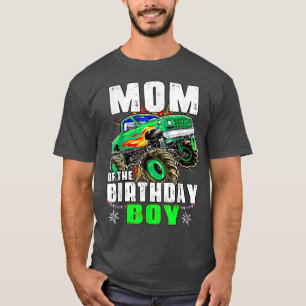 Mum Of The Birthday Boy Monster Truck Family Match T-Shirt