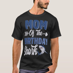 Mum Of The Birthday Boy Shark Ocean Matching Famil T-Shirt