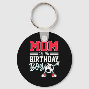 Mum Of The Birthday Boy Shirt Soccer Party Family Key Ring