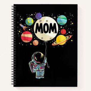 Mum of The Birthday Boy Space Astronaut 1st Birthd Notebook