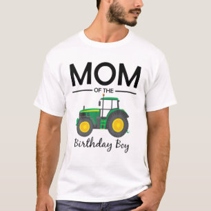 Mum Of The Birthday Boy Tractor Farm Party Family T-Shirt