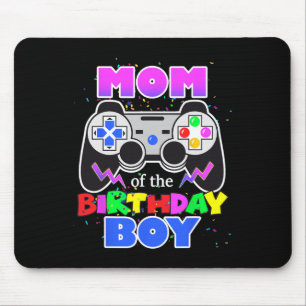 Mum Of The Birthday Boy Video Game Birthday Gamer Mouse Pad