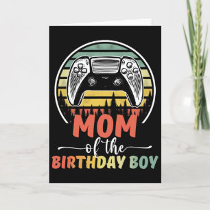 Mum Of The Birthday Boy Video Gamer Matching Famil Card