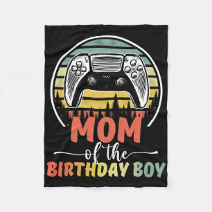 Mum Of The Birthday Boy Video Gamer Matching Famil Fleece Blanket