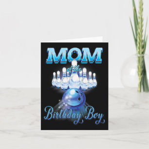Mum Of The Birthday Boys Matching Family Bowling B Card