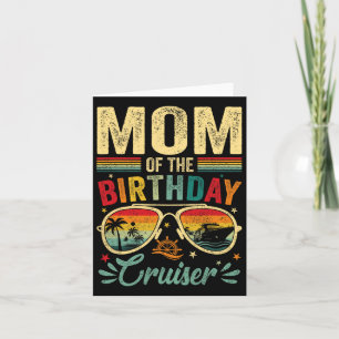 Mum Of The Birthday Cruiser Sungles Cruise Vintage Card
