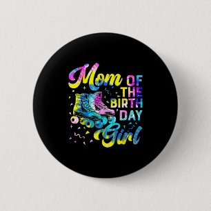 Mum of the birthday girl costume cute roller skate 6 cm round badge