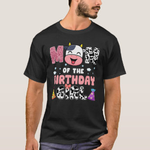 Mum Of The Birthday Girl Cow Farm 1st Birthday Fam T-Shirt